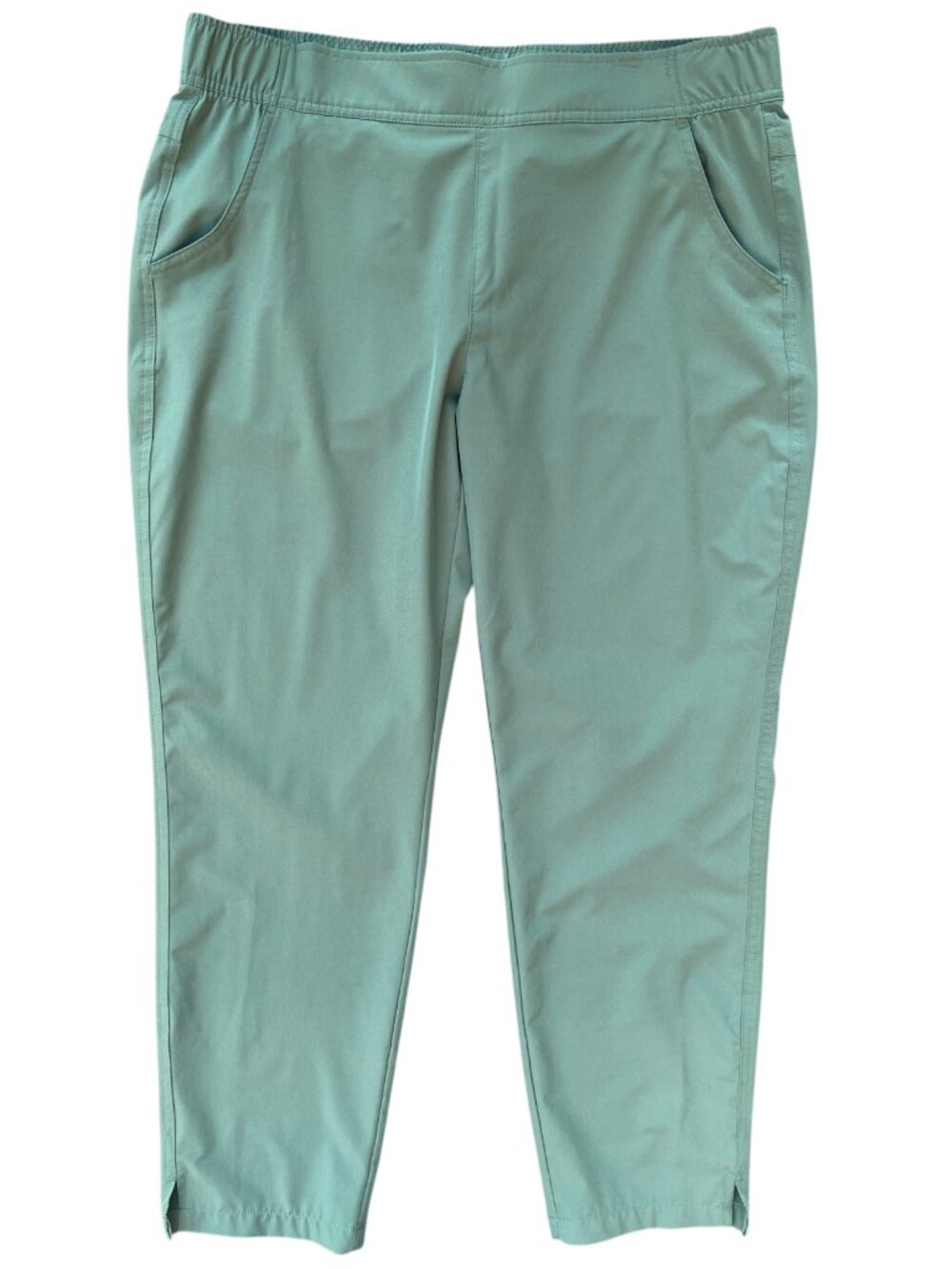 Eddie Bauer Traveler Ankle Pants Sage Green Pull On Stretch Hike Gorpcore-L